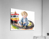 Me And My Train  Acrylic Print