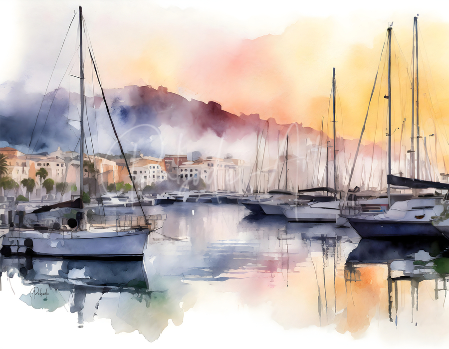 Cannes Old Port  Print