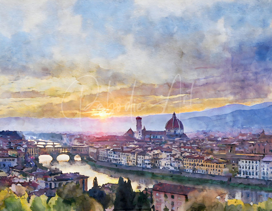 Florence Italy Skyline  Print