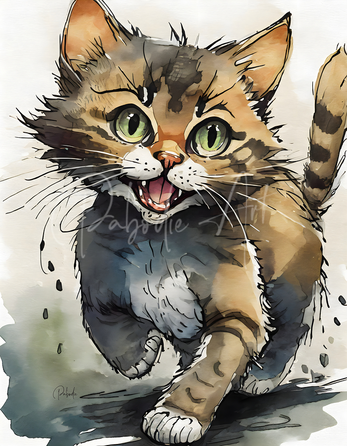 Happy Cat  Print