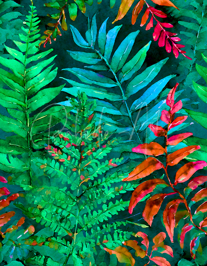 Tropical Leaves I  Print