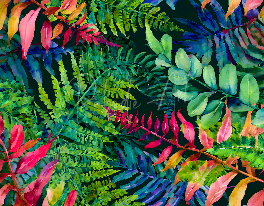 Tropical Leaves IV  Print
