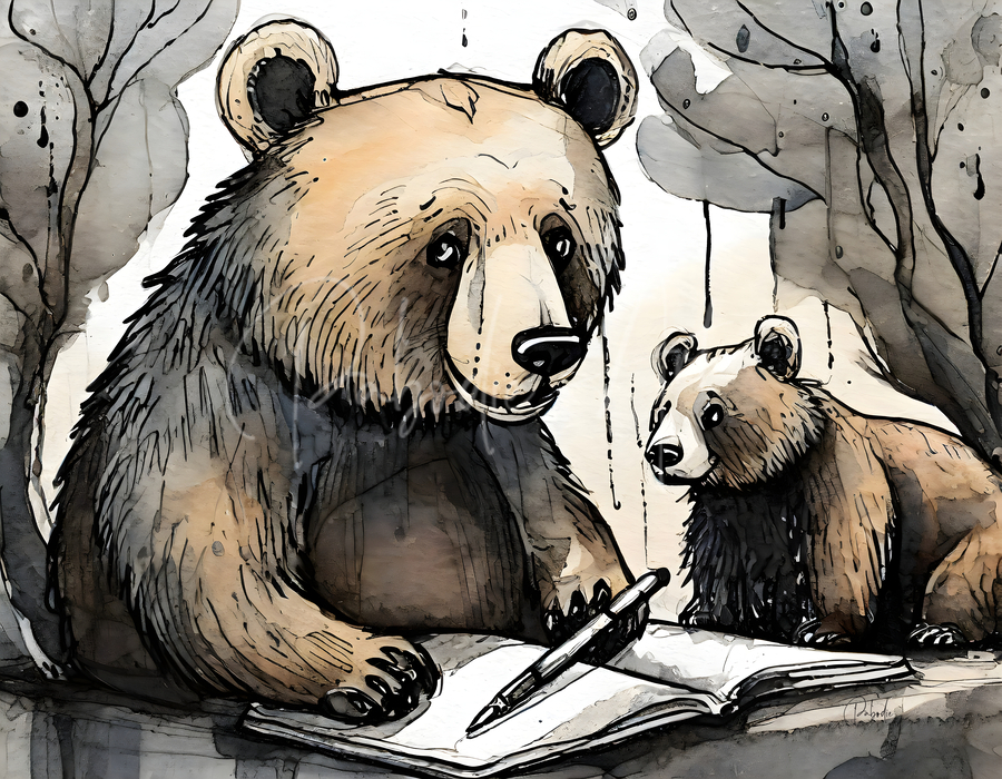 Bedtime Story Bears  Print