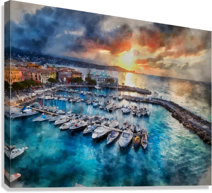 Sunrise Over Cannes  Canvas Print