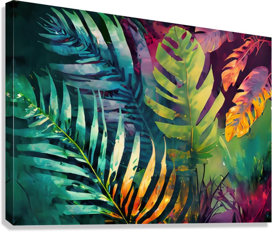 Tropical Palms IV  Canvas Print