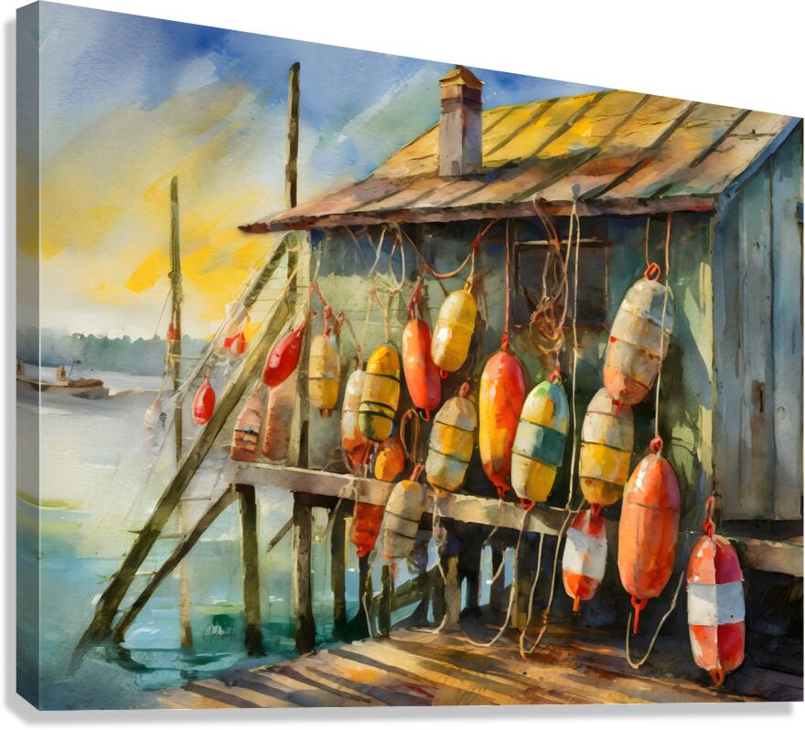 Lobster Buoy Shack  Canvas Print
