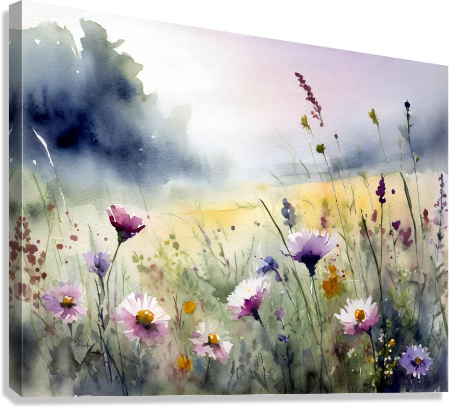 Where The Wildflowers Grow  Canvas Print