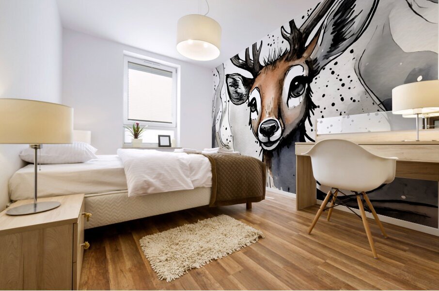 Delightful Deer Mural print