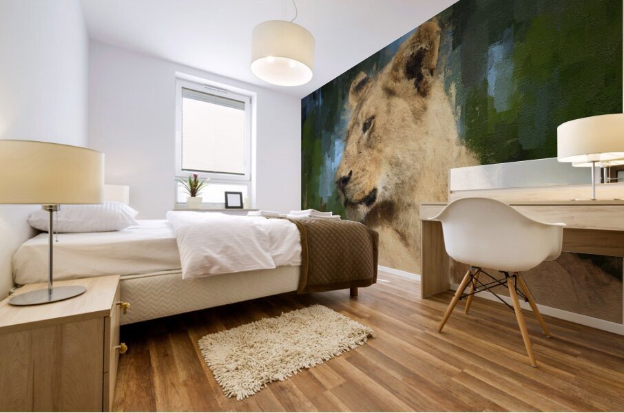 The Kings Mate and Lioness Portrait Mural print