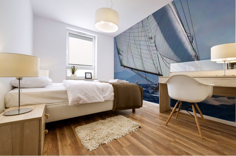 Sailing With The Wind Mural print