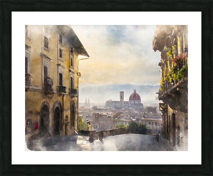 Florence Italy City View  Framed Print Print