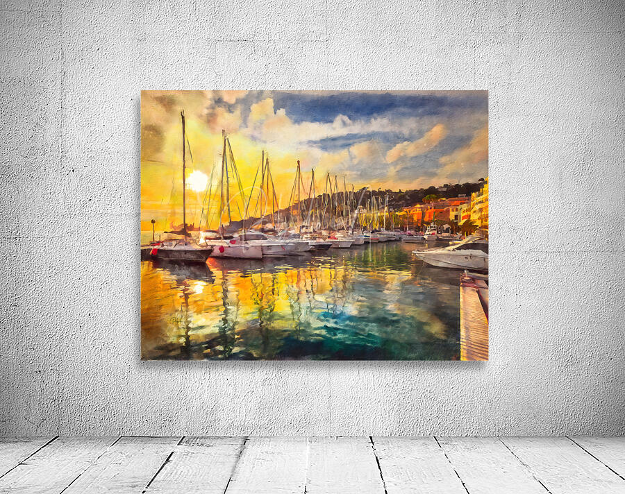 French Riviera Sunset Reflections by Pabodie Art