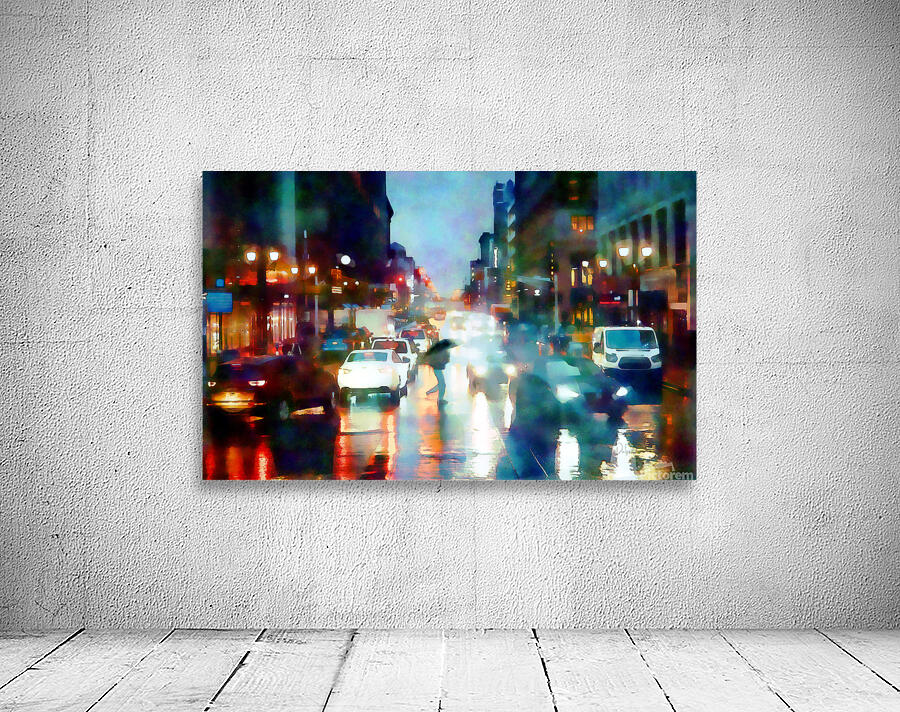 Reflections of New York CIty Streets In The Rain by Pabodie Art