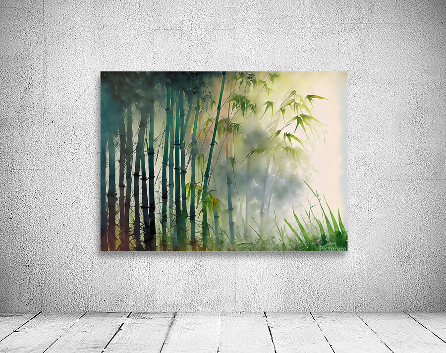 Bamboo Trees in the Fog by Pabodie Art