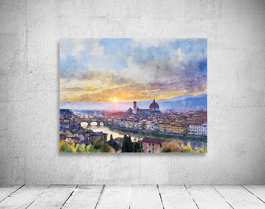 Florence Italy Skyline by Pabodie Art