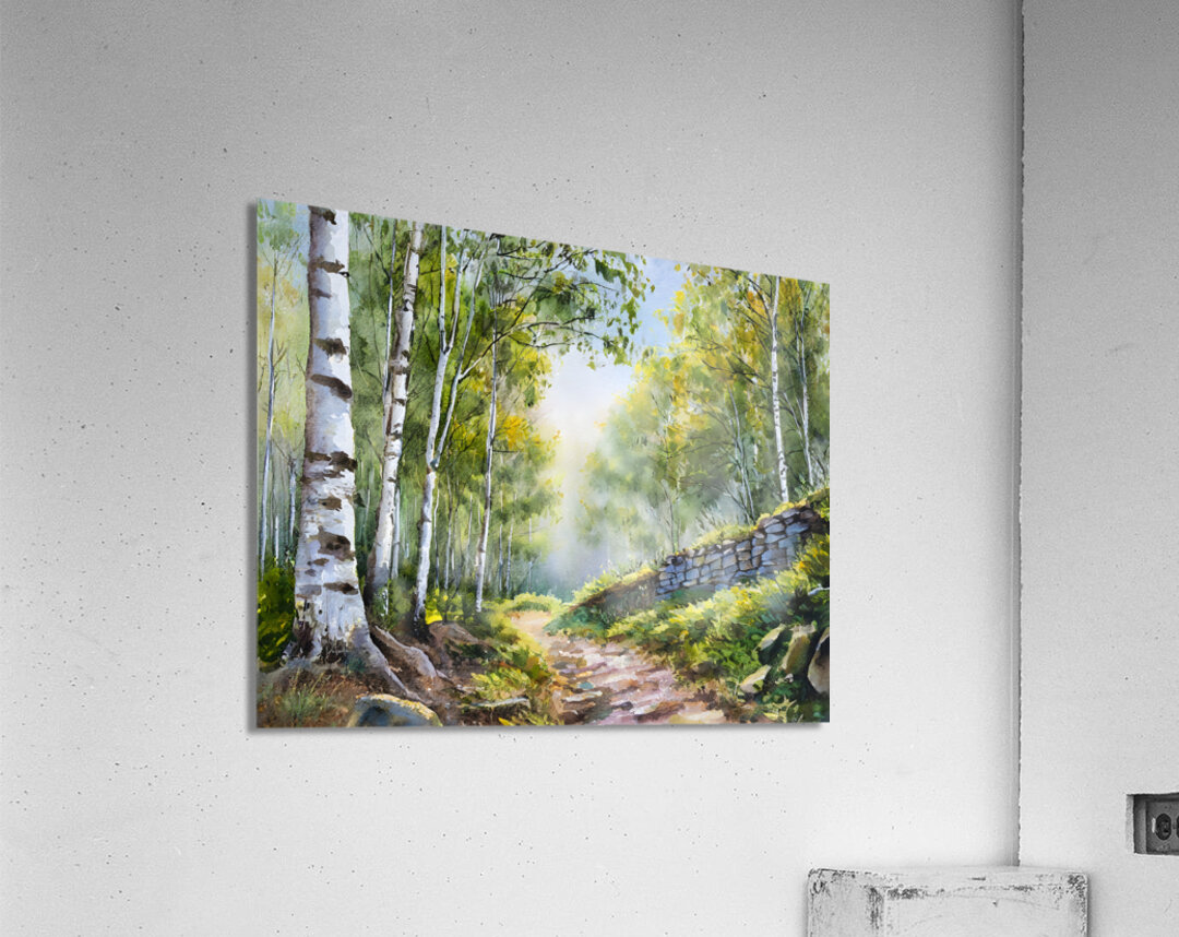 Path Through The Birches  Acrylic Print 