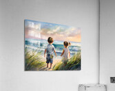 Toddlers Discovering The Beach  Acrylic Print
