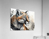 Courageous Cougar  Impression acrylique