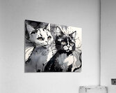 Two Fine Felines  Impression acrylique