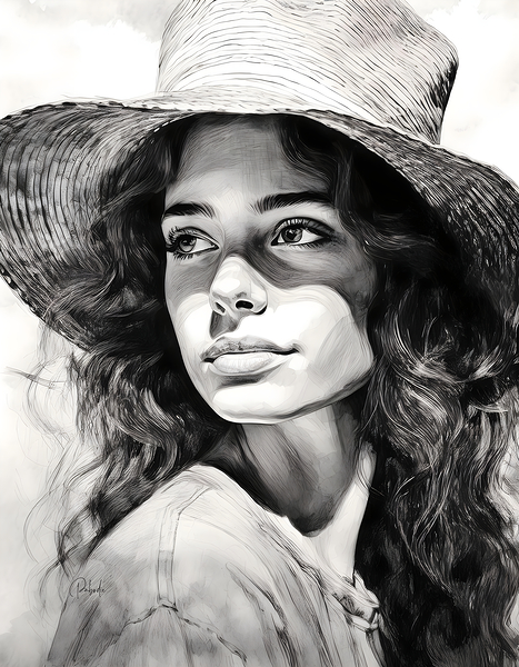 A Womans Casual Glance Digital Download