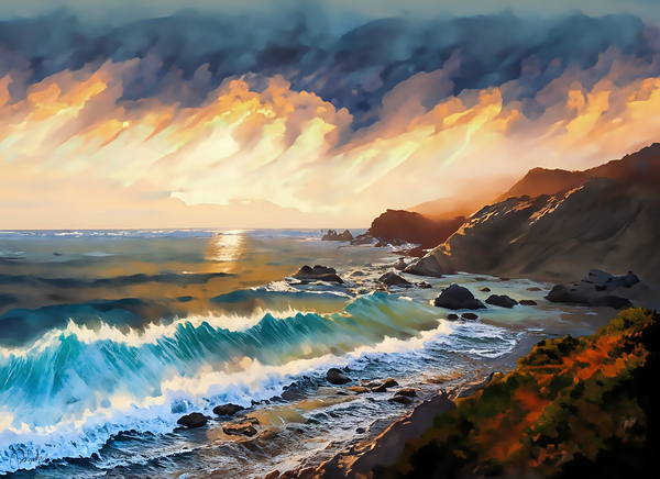 Big Sur California Coastline by Pabodie Art