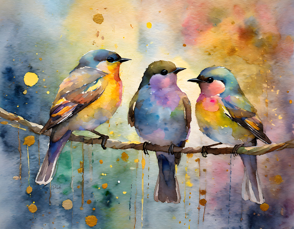 Birds In The Golden Hour Print