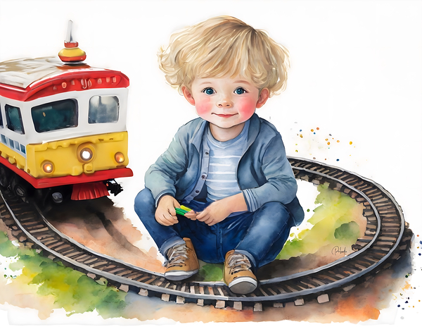 Me And My Train by Pabodie Art