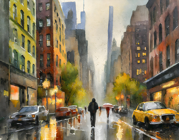 Rainy Day in Manhattan by Pabodie Art