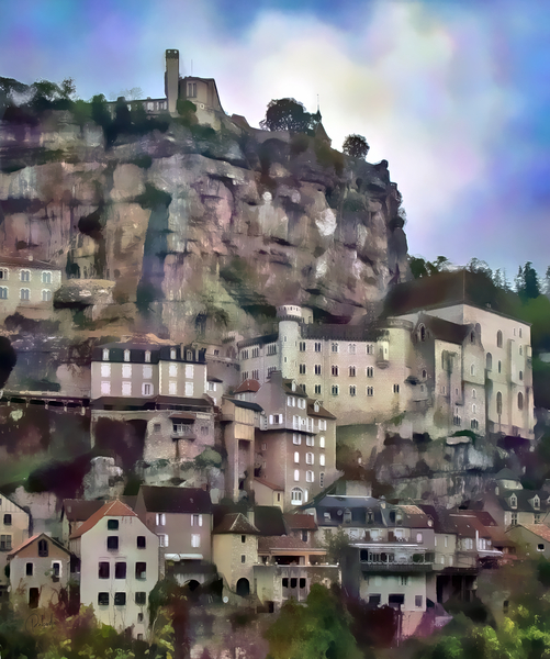 Rocamadour Village in France by Pabodie Art