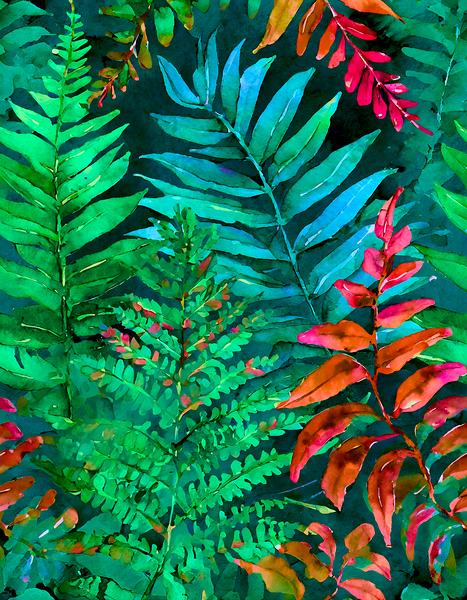 Tropical Leaves I by Pabodie Art