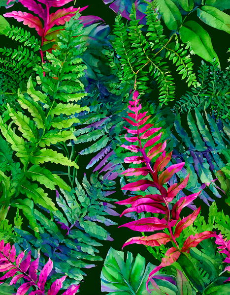 Tropical Leaves II by Pabodie Art