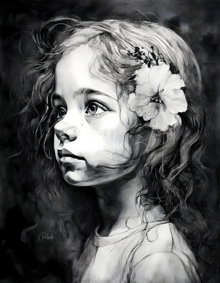 Windswept Curls  Print