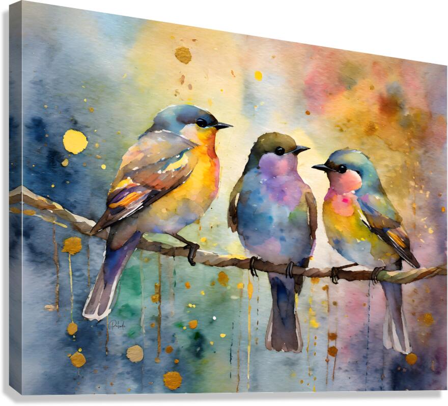 Birds In The Golden Hour  Canvas Print