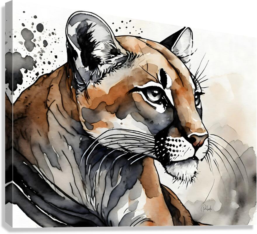 Courageous Cougar  Impression sur toile