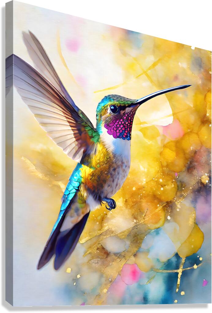 Colorful Hummingbird  Impression sur toile