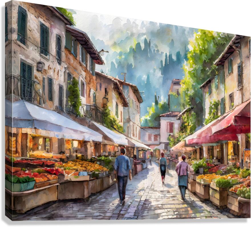 Saturday Morning Farmers Market Canvas Print