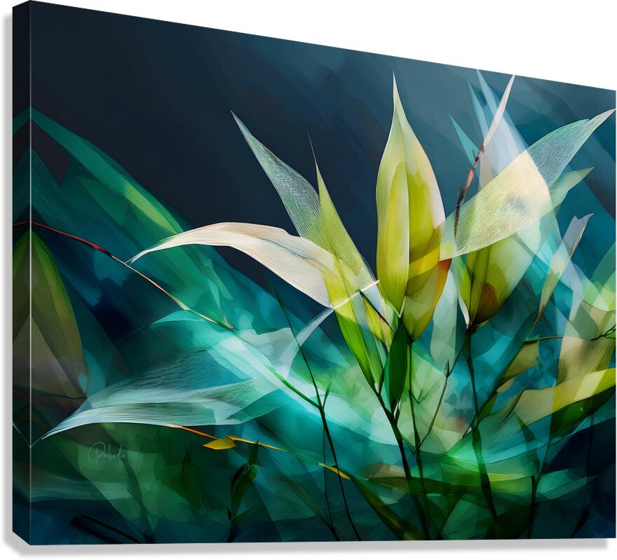 Geometric Bamboo Canvas Print