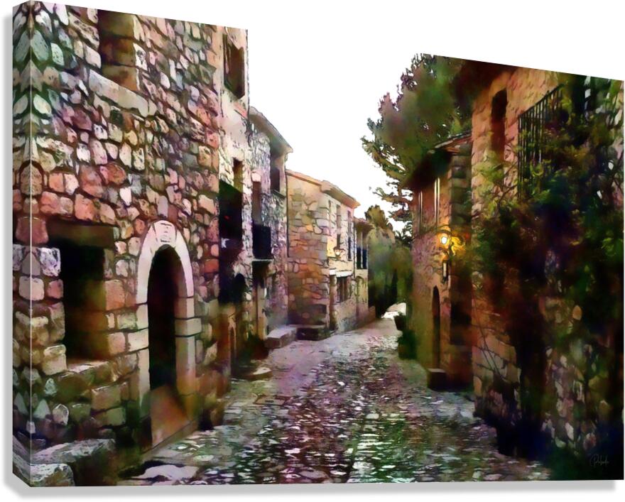 Tuscany Cobblestone Streets and Homes  Impression sur toile