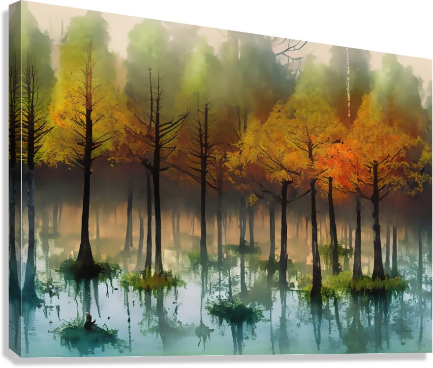 CYPRESS TREES IN THE SWAMP II PABODIE ART  Canvas Print