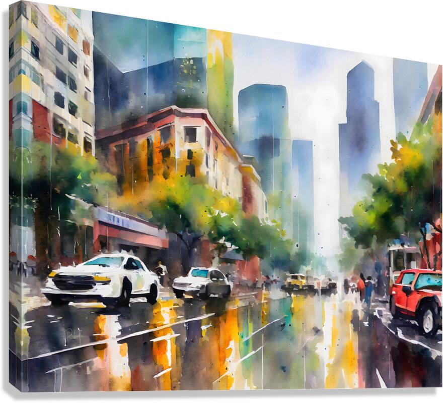When It Rains In LA  Canvas Print