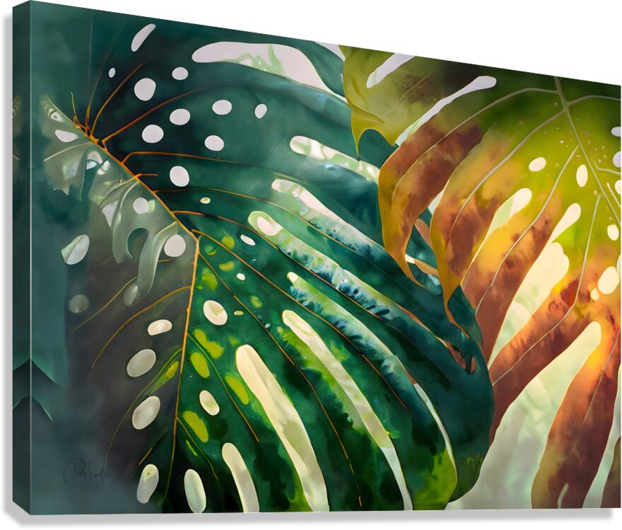 Philodendron Fronds I Canvas print