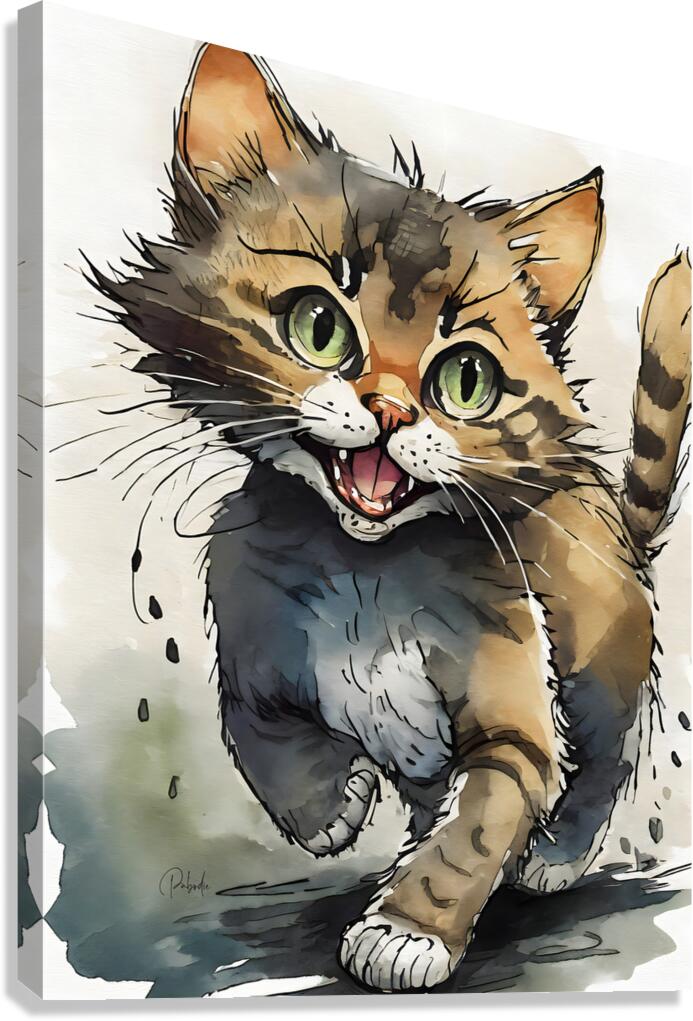 Happy Cat  Impression sur toile