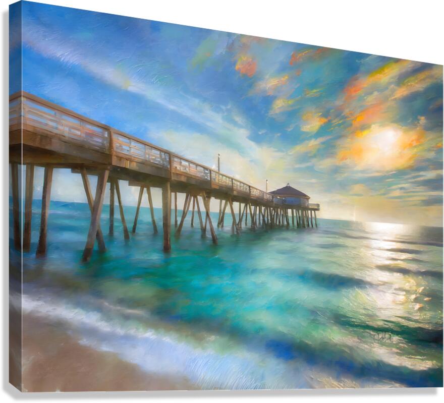 Florida FIshing Pier  Canvas Print