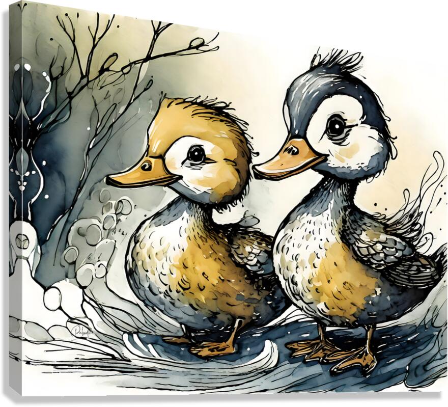 Double Ducks  Canvas Print