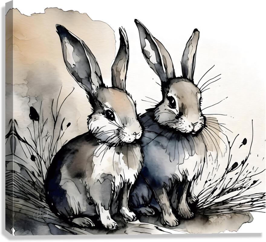 Bunny Buddies  Impression sur toile