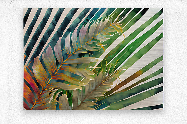 Tropical Palms I  Metal print