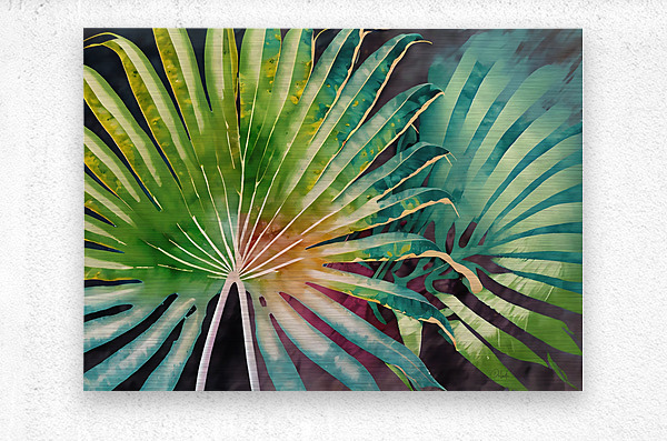 Tropical Palms III  Metal print