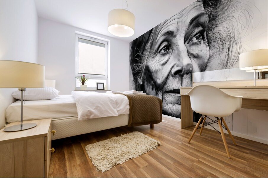 A Face of Wisdom Mural print