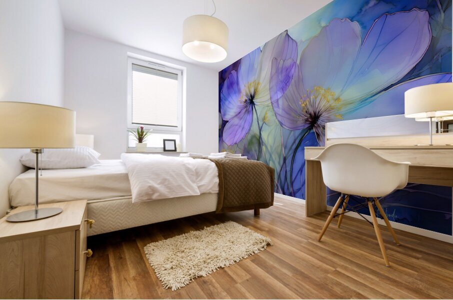 Dancing Viola Watercolor Mural print