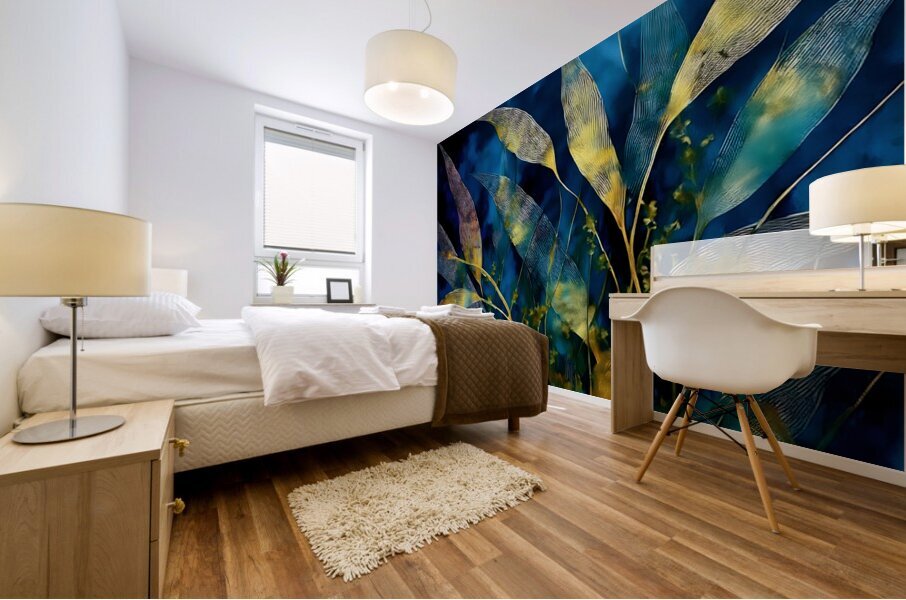 Moonlit Bamboo Mural print